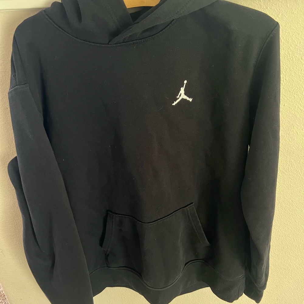 Jordan Black Hoodie with White Logo